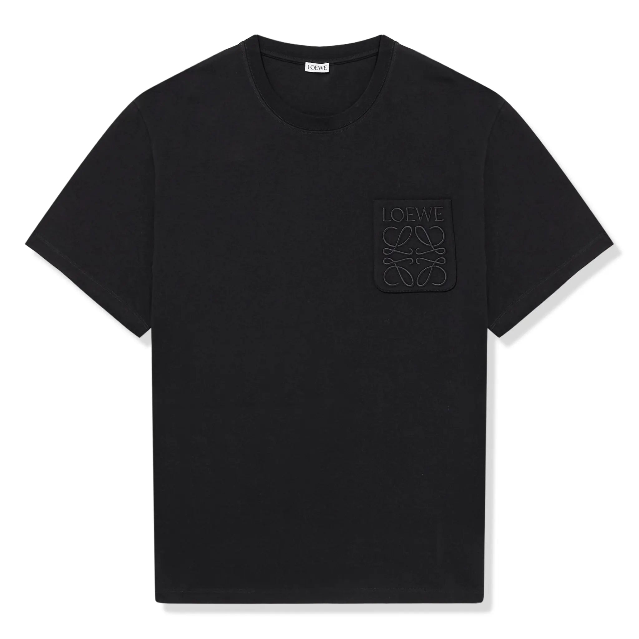 Front Side View Loewe Relaxed Fit Black T Shirt H526Y22XBC 1100